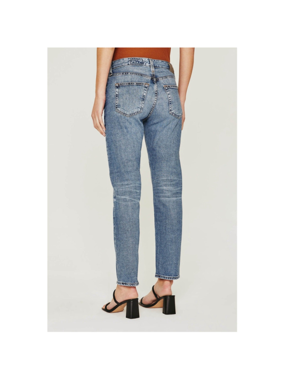 The ex boyfriend slim leg blue jeans distressed sz 28 relaxed casual AG jeans